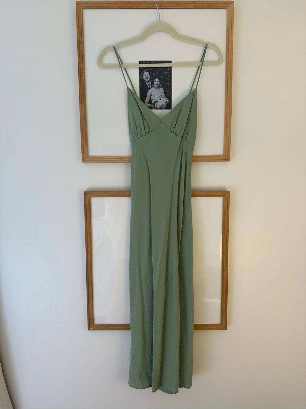 Madewell Sage Green Spaghetti Strap Dress